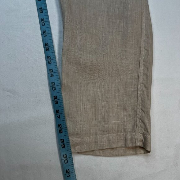 CP Shades Hampton Tapered Pants Linen Dune Natural Neutral Cropped Medium - Picture 9 of 11